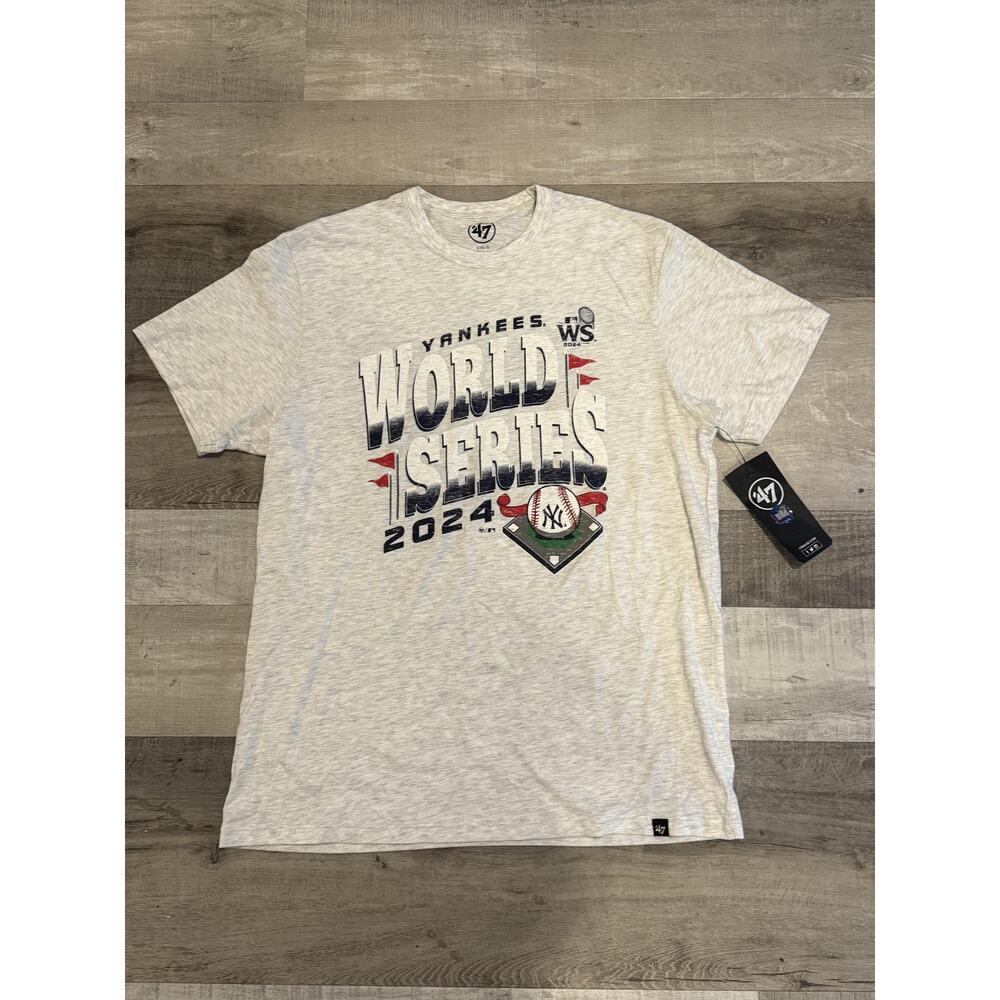 New York Yankees Shirt Mens Large MLB Baseball 2024 World Series Tee '47 Brand